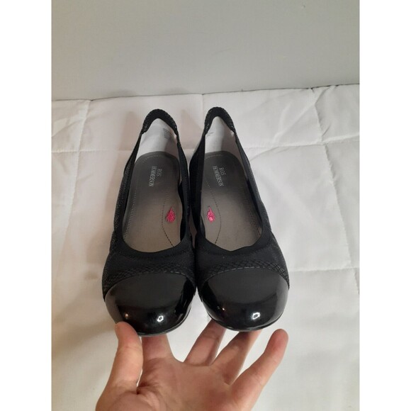 Ross Hommerson Ronnie Black Crackle Leather Ballet Flats Size 9 M - Picture 2 of 7